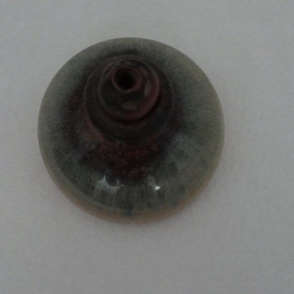 Handmade Art Pottery Oil Diffuser Summer Beach Glazed Colors Signed - Picture 3 of 11